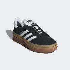 adidas Gazelle Bold Shoes - Black | Women's Lifestyle | adidas US Adidas Shoes Gazelle, Gazelle Bold Shoes, Black Gazelles, Adidas Bold, Shoes Gazelle, Best Travel Shoes, Adidas Gazelle Bold, Gazelle Bold, Bold Shoes