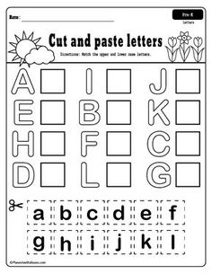 a printable worksheet with the letters and numbers to be used for letter recognition