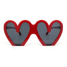 These heart-shaped sunglasses are a must-have for any summer wardrobe. The unique crop bottom heart shape is both stylish and flattering, and the 100% UV400 polycarbonate gradient lenses will protect your eyes from the sun's harmful rays. Whether you're hitting the beach, the pool, or just running errands around town, these sunglasses will keep you looking cool and feeling protected all summer long. (c041) Size: 5 11/16" (144mm) x 2 1/2" (63mm).  Color: Black.  Gender: female.  Age Group: adult. Fun Red Heart-shaped Sunglasses, Red Plastic Sunglasses For Valentine's Day, Heart-shaped Plastic Sunglasses With Mirrored Lenses, Fun Red Sunglasses For Valentine's Day, Trendy Heart Print Sunglasses For Valentine's Day, Heart-shaped Mirrored Sunglasses, Trendy Valentine's Day Sunglasses With Heart Print, Red Heart-shaped Tinted Sunglasses, Heart-shaped Sunglasses For Valentine's Day