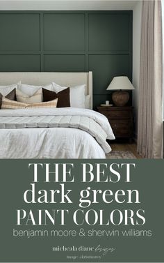 the best dark green paint colors for bedroom walls