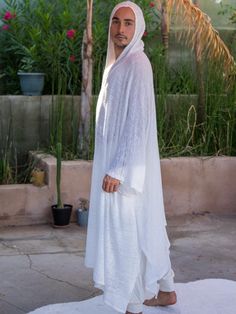 White Unisex Shawl, Ritual Robe, Ceremony Robe, Kimono Robe, Robe Boheme, Lounge Wear - Etsy Fashion Male