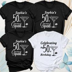 Birthday Squad Celebrating Custom Shirt 50th My Birthday Party Group Tee, 1975 Birthday Crew Tee, Birthday Party Shirt, Hello Fifty Gift Tee Celebrate in style with this Birthday Squad Shirt, perfect for your 50th Birthday Shirt or Birthday Party Shirt! This Custom Birthday Tee features a fun design for a Birthday Group Shirt or 1975 Birthday Shirt, ideal for your Hello Fifty Shirt celebration. Whether it's a My Birthday Party Shirt or a thoughtful Birthday Gift Shirt, this Birthday Celebrating Birthday Crew Shirts Ideas, Adult Birthday Shirts, 50th Birthday Tshirts, Birthday Group Shirts, Birthday Shirt Ideas, 50th Birthday Quotes, Birthday Squad Shirts, 50th Birthday Shirts, Birthday Stuff