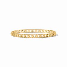 Helene Stacking Bangle Bracelet | Julie Vos Traditional Gold Filigree Bangle, Gold Plated Filigree Bangle, Ornate Gold Filigree Bangle, Stackable Yellow Gold-plated Bangle, Gold Filigree Victorian Bangle, Julie Vos, Classic Bracelets, Stacked Bangles, Gold Bangle