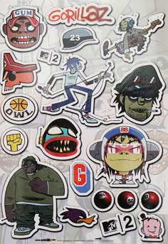 the stickers are all different shapes and sizes