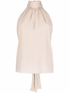 Shoulderless Top, Chiffon Sleeveless Top, High Neck Sleeveless, Philipp Plein, Chiffon Top, Pink Tops, Vintage Tops, Chiffon Tops, Classy Outfits