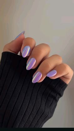 Unicorn Chrome Nails, Unicorn Chrome, Purple Chrome Nails, Unicorn Nails Designs, Chrome Nail Designs, Blueberry Milk, Purple Chrome, Black And White Nails, Mauve Nails