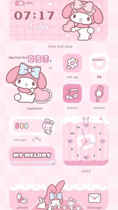 the pink hello kitty theme is shown in this screenshoter image, and it shows how