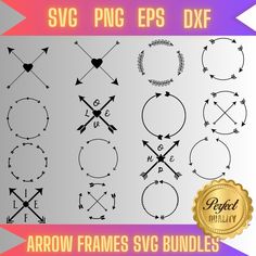 arrow frames svg bundle for photoshopping