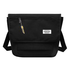 Spacious-Black-Messenger-Bag-front Multifunctional Large-capacity Shoulder Satchel, Multifunctional Large Capacity Crossbody Shoulder Bag, Modern Crossbody School Bags, Modern Large Capacity School Bag, Multifunctional Canvas Shoulder Bag For Daily Use, Multifunctional Satchel With Removable Pouch, Functional Large Capacity Crossbody Satchel, Modern Tote Shoulder Bag For School, Functional Large Capacity Shoulder Bag