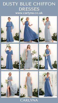 a collage of photos showing different styles of dresses