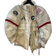 Nasa Uniform, Space Jacket, Punk Guy, Nasa Jacket, Clothing Catalog, Space Suit, Crew Clothing, Color Display, White Ducks