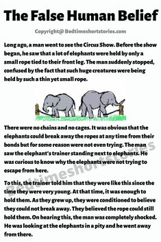 an elephant poem with two elephants in it and the words, the false human self