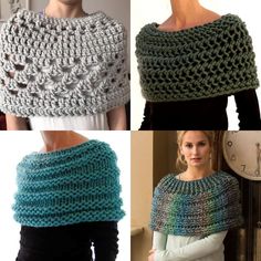 crochet shawl patterns for beginners to knit, including the top and bottom