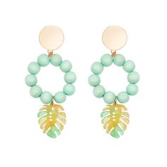 Add a taste of the tropics to your outfit with The LOLA. These hand-crafted earrings will certainly have you dreaming of island life thanks to the marbled acrylic palm leaf drop adorned with wooden beads and a circular gold post.   From sunrise to sunset, wherever you are in the world, say hello to your new favourite statement earrings. Gold-plated pierced earring posts Made from wood and acrylic Designed and hand-crafted by Soli & Sun founder Clare Hynes Clean with a damp cloth or wet-wipe. Tropical Accessories, Crafted Earrings, Laser Engraved Ideas, Wood And Acrylic, Leaves Design, Summer Earring, Acrylic Designs, Tropical Leaf, Earring Posts