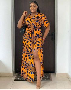 Be a part of the African culture with this beautiful dress. The dress is fully lined and fitted with zipper at the back. Approximate length from waist to hem is 45 inches. It can be made in any other fabric of your choice. ################################################################ Please check the picture slide for the standard measurement chart. For customization at no extra cost, please provide your bust, waist, hip and height measurements ################################################################ Processing takes 1-2 weeks while delivery takes 3-5 business days Fitted Orange Maxi Dress For Dress Down Occasions, Fitted Dress With Side Slits For Vacation, Fitted Vacation Dress With Side Slits, Fitted Patterned Maxi Dress For Beach, Maxi Length Dress With Side Slits, Maxi Dresses With Side Slits For Dress Down, Maxi Length Dress With Side Slits For Casual Wear, Abstract Print Maxi Dress For Summer, V-neck Maxi Dress With Abstract Print For Party