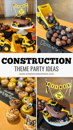 Construction Theme Party Ideas for Kids Construction Birthday Party Food, Third Birthday Boys, Construction Themed Party, Construction Birthday Cake, Modest Mom, Construction Theme Birthday, 3rd Birthday Boys, Construction Theme Birthday Party, 2nd Birthday Party For Boys