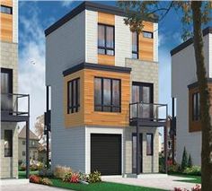 three story townhouses with balconies on the second floor