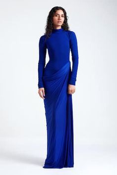 Royal Blue Formal Dress, Gowns Blue, Floor Length Maxi Dress, Gown For Women, Ladies Gown, Blue Solid, Indian Designer Wear, Indian Design, Designer Wear