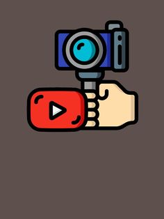 a hand holding a video camera and pointing at it