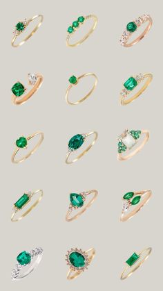 Estos son algunos de los anillos que tenemos en Blanca Jewels con esmeralda. Con nosotros no exiten los límites. Si quieres otro diseño para tu anillo ideal no te preocupes, lo haremos realidad. Esmeralda Ring, Silver Emerald Ring, Ring Cuts, Diamond Bracelet Design, Fancy Rings, Fine Diamond Jewelry, Gold Rings Fashion, Sapphire Engagement Ring Blue, Engagement Ring Cuts