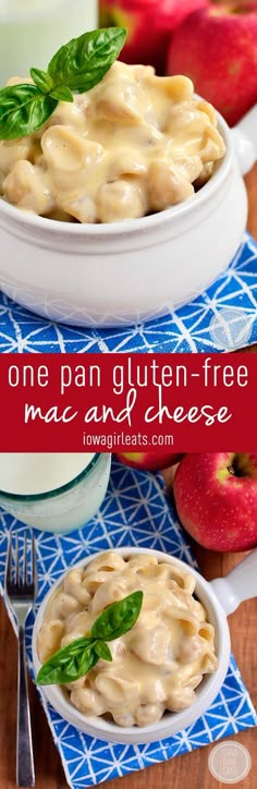 one pan gluten - free mac and cheese is the perfect side dish for any meal