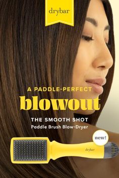 Introducing the Smooth Shot Paddle Brush Blow-Dryer! It combines the hot hair of a blow-dryer with the structure of a paddle brush to create a smooth blowout with added body in one quick, simple step! Paddle Brush Blow Dry, Smooth Blowout, Towel Dry Hair, Paddle Brush, Perfume Collection Fragrance, Detangling Brush, Split Ends