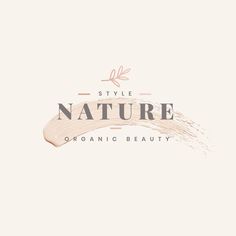 the logo for an organic beauty brand that is made with natural ingredients and has been designed in