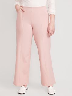 The Pull-On Pixie pants you love, now in a more fabulous fit & fabric ✨ Elasticized high-rise waistband.  Diagonal on-seam pockets at front; decorative welt faux-pockets at back.  Darted at front and back.  Soft-brushed cotton/rayon-blend twill, wi Ankle-length Bottoms With Comfort Waistband, Chic Pants With Comfort Waistband For Work, Chic Workwear Pants With Comfort Waistband, Casual Straight Leg Pants With Wide Waistband, Wide Leg Bottoms With Pockets, Stretch Bottoms With Wide Waistband For Work, Wide Leg Elastane Bottoms With Pockets, Casual Pink Bottoms With Wide Waistband, Solid Color Ankle-length Pants With Comfort Waistband