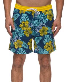 Here are the happiest shorts ever. Grab these and head out in REEF laid-back style and total comfort. These are made for all your water adventures. Imported Reactive all over print 4-way stretch Double side entry pockets and single rear flap pocket with stay put closure REEF woven label at left hem Elastic waistband with round draw cord and clear aglets Key bungee cord inside back pocket Blue Hawaiian Shorts For Vacation, Blue Hawaiian Vacation Shorts, Outdoor Vacation Shorts, Vacation Outdoor Shorts, Blue Tropical Print Beachwear Shorts, Summer Printed Surfing Shorts, Summer Surfing Printed Shorts, Hawaiian Style Bottoms With Built-in Shorts For Vacation, Blue Tropical Shorts For Beach Season