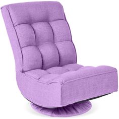 Folding Floor Gaming Chair w/ 360-Degree Swivel Purple Room Decor, Purple Chair, Game Chair, Purple Rooms, Adjustable Chairs, Teen Room Decor, Tufted Cushion, Cute Room Decor, Take A Seat