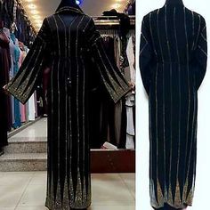 Top Rated Women's Black Open Front Luxury Nida Burka Jilbab, Women's Dresses Black Abaya Designs, Morrocan Fashion, Design Abaya, Abaya Designs Latest, Abaya Fashion Dubai, Girly Swag, Butterfly Shoes, Abaya Design, Dubai Abaya