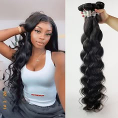 Product Name Indian Body Wave 4 Bundles Hair Color Natural Black Hair Length Bundles 10-28inch; Can Choose Any Mixed Length Service Wholesale/Drop Shipping/Customized(Labels,Tags, Etc.) Hair Weight 100?¨¤5g/Bundle Hair Type Brazilian Hair,Peruvian Hair,Malaysian Hair, Indian Hair Hair Quality 10A High Quality 100% Human Hair,No Tangle,No Shedding Dyed/Restyled Can Be Dyed Or Bleached,Can Be Restyled Return Policy Accept 15 Days No Reason Return Original Item FAQ Q:Is it free shipping? A:Yes! usu Brazilian Body Wave Hairstyles, Body Wave Hairstyles, Wave Hairstyles, Body Wave Bundles, Hair Goal, Front Lace Wigs, Brazilian Hair Weave, Health Hair, Hair Vendor