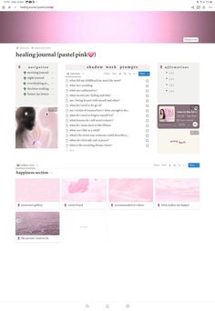 My Notion healing Journal🖋💗 notiontracker Notion Self Care, Coquette Notion, Notion Templates For Students, School Notion, Notion Template Free, Journal Notion, Notion Inspiration, Free Notion Templates, Assignment Planner