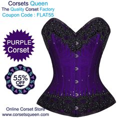 hand made corset design, purple corset dress Liliana Of The Veil