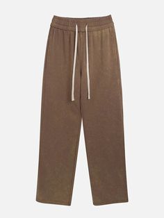 TALISHKO - Solid Color Drawstring Pants - streetwear fashion