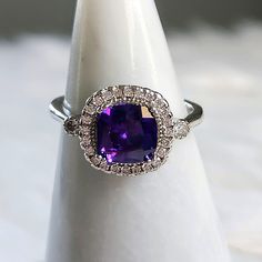 Ryze Royal Purple Cubic Zirconia .925 Sterling Silver Ring Main Stone: Royal Purple Cz Accent Stone: White Frost Cz New With Tags! Size: 10 Msrp: $238 Green Topaz, Turquoise Ring Silver, Purple Jewelry, Gold Halo, Royal Purple, Size 10 Rings, Topaz Ring, Silver Turquoise, Turquoise Sterling Silver