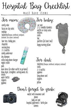 Hospital bag checklist Baby Trivia, Newborn Baby Tips, Bag Checklist, Hospital Bag Checklist