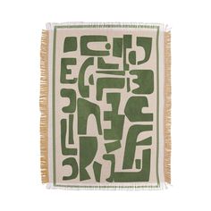 The Deny Designs Double Layer Woven Throw Blanket adds a soft touch to any space. This blanket features double layers of woven, premium polyester yarn to add warmth and year around comfort. The beige underside and fringe hem on all four sides brings a touch of coziness to your favorite design printed on the top side. And the best part? Every purchase pays the artist who designed it—supporting creativity worldwide. Abstract Throw Blanket, Organic Contemporary, Modern Throw Blanket, Office Corner, Chunky Knit Throw Blanket, Green Throw Blanket, Layered Weave, Modern Tapestries, Textile Inspiration