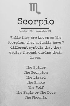 the scorpio poem written in black and white