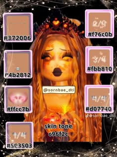 Dti Skin Id, Di Halloween Update, Costume Makeup Dress To Impress, Custom Make Up Dress To Impress, Dti Costume Makeup Ideas, Dti Faces Custom Makeup, Dti Faces Idea