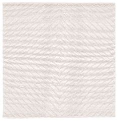 a white rug with diagonal lines on it