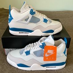 Jordan 4 ‘Military Blue’ (2024) Size: Men’s 12 Condition: Brand New Deadstock In The Box With Proof Of Purchase From Snkrs (Got Them On The Shock Drop A Few Wks Ago!). Sku:Fv5029-141 From A Smoke-Free Home. Will Ship Out To The Buyer Double-Boxed, Same Or Next Day After Purchased. Casual Blue Air Jordan 4 With Air Max Cushioning, Blue Jordan 4’s, Blue Birthday Gifts, Jordan 4 Blue, Jordan 4 Military Blue, Military Blue 4s, Jordan 4 Shoes, Jordan 4’s, Pretty Sneakers