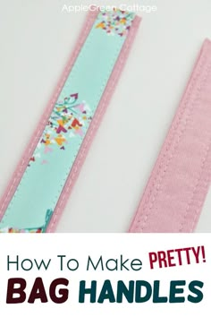 how to make pretty bag handles for purses