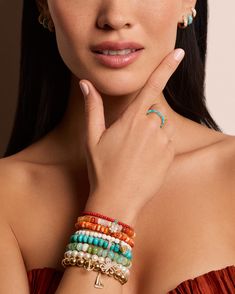 Immerse yourself in the captivating allure of Sydney Evan's latest collection, Overboard, where vibrant coral and turquoise statements seamlessly blend with intricate nautical details. Sydney, Beaded Jewelry, Nautical