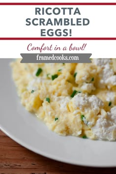 recipe for scrambled eggs with ricotta cheese Cream Cheese Scrambled Eggs, Cheese Scrambled Eggs, Pureed Diet, Soft Foods Diet, Cheddar Cheese Recipes, Pureed Food, Scrambled Eggs With Cheese, Bariatric Friendly Recipes