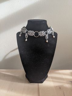 Handmade Byzantine Chainmail Choker with Freshwater Pearls made with aluminum jump rings Chainmail Choker, Jump Ring Jewelry, Chain Mail, Choker Necklaces, Ring Jewelry, Jump Rings, Fresh Water, Freshwater Pearls, Necklace Lengths