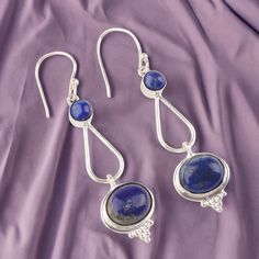 Natural Stone Lapis Lazuli Women Earrings Dark Blue Dangle Drop Earrings Jewelry Women Earrings, Earrings Jewelry, Lapis Lazuli, Natural Stone, Natural Stones, Women's Earrings, Silver Earrings, Dangle Drop Earrings, Dark Blue