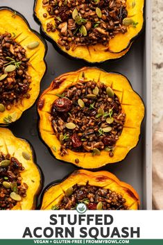 four baked delicacy dishes in a baking pan