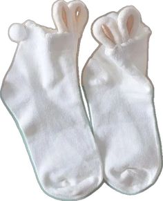 Kawaii Aesthetic Y2K Cute Fairy Bunny Ears Socks MK Kawaii Store Cute Super Soft Socks For Stocking Stuffers, Cute Super Soft Socks For Gift, Playful Soft Winter Socks, Playful Soft Socks For Winter, Cozy White Socks As Gift, Cozy White Socks For Gifts, Cozy White Socks As A Gift, Casual Warm Socks For Gift, Casual Warm Socks For Gifts