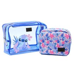 Introducing The Stitch Clutch Set, Featuring The Adorable And Mischievous Stitch! This Vibrant And Tropical Set Is Perfect For Disney Lovers And Makeup Enthusiasts Who Want To Add A Touch Of Paradise To Their Beauty Routine. Set Includes: One Large Spacious Clear Tinted Vinyl Bag, Designed To Hold All Your Beauty Essentials. With Its Durable Construction, This Bag Is Not Only Waterproof But Also Easy To Clean, Making It The Ideal Choice For All Your Makeup Products. The Vibrant Design Adds A Fun Stitch Suitcase, Travel Cosmetic Bag Organizers, Stitches Makeup, Cosmetic Bag Organization, Impressions Vanity, Cosmetic Bag Set, Vinyl Bag, Makeup Travel Case, Disney Bag